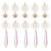 AB Color Plated Crystal Cone Big Pendant Decorations HJEW-JM00832-1