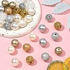 50Pcs 10 Styles Transparent Resin Rhinestone Graduated Beads RESI-YW0004-41-4