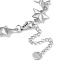 Non-Tarnish 304 Stainless Steel Star Link Chain Bracelets for Women BJEW-U002-02P-3