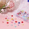 350Pcs 10 Style Transparent & Opaque Heart & Star Acrylic Beads TACR-YW0001-33-5