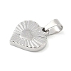304 Stainless Steel Heart Pendants STAS-R162-01P-04-2