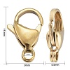 Ion Plating(IP) 304 Stainless Steel Lobster Claw Clasps X-STAS-H353-F-02G-4
