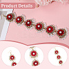 Retro Flower Alloy & Glass & ABS Plastic Hair Accessories EJEW-WH20018-02A-5