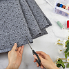 Plum Blossom Pattern Non-woven Polyester Anti-Skid Fabrics DIY-WH0453-90B-4