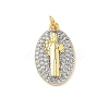 Brass Micro Pave Cubic Zirconia Pendants KK-D426-13A-G-1