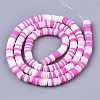 Handmade Polymer Clay Bead Strands X-CLAY-S094-4mm-A06-2