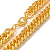 Iron Cuban Link Chain Necklaces for Women Men NJEW-A028-01D-G-2