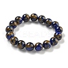 Round Synthetic Gold Clinquant Stone Stretch Bracekets G-P549-02B-02-1