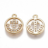 Brass Micro Pave Cubic Zirconia Charms KK-T038-368G-2