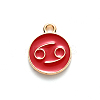 Alloy Enamel Pendants ENAM-SZ0001-28B-D-4