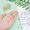 98Pcs 7 Styles Brass Pave Clear Faceted Glass Connector Charms KK-DC0004-60-3