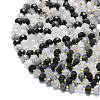 Natural Black Tourmalinated Quartz Beads Strands LS-G-P573-A62-01-3