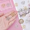 12Pcs 2 Colors 201 Stainless Steel Filigree Charms STAS-UN0029-90-2