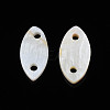 Natural Freshwater Shell Connector Charms SHEL-N026-186-2