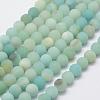 Natural Amazonite Beads Strands G-K209-03A-6mm-1