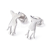Non-Tarnish Deer Shape 304 Stainless Steel Stud Earrings for Women LS-EJEW-Z017-11P-1