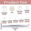 8 Styles Half Round ABS Plastic Imitation Pearl Cabochons OACR-PA0001-19-2