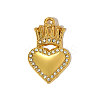 304 Stainless Steel with Rhinestone Pendants STAS-OY005-05G-1