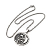 Yin-yang 201 Stainless Steel Pendant Necklaces for Women NJEW-M105-07A-P-2