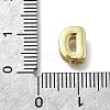Brass Micro Pave Cubic Zirconia Letter Multi-Strand Links KK-D295-32G-04-3