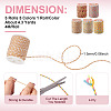 5 Rolls 5 Colors 4-Ply Polycotton Cord with Metallic Thread OCOR-TA0003-07-3