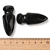 Natural Obsidian Craved Sword Model Ornament DJEW-C019-02J-3