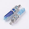 Natural Striped Agate/Banded Agate Big Pointed Pendants G-G738-A-27-2