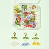18Pcs 9 Colors Campanula Glass Pendant Decoration HJEW-FS00037-6