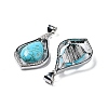 Synthetic Turquoise Teardrop Pendants G-A093-01P-03-2
