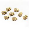 Rack Plating Brass Cubic Zirconia Beads ZIRC-S032-01G-1