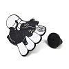 Cat with Badminton Sport Enamel Pins JEWB-I052-05EB-02-3