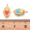 304 Stainless Steel Enamel Charms STAS-N112-21G-3