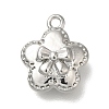 Rack Plating Brass Micro Pave Cubic Zirconia Charms KK-M014-03P-1