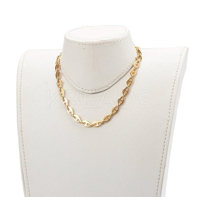 304 Stainless Steel Mariner Link Chain Necklaces NJEW-JN03417-02-1