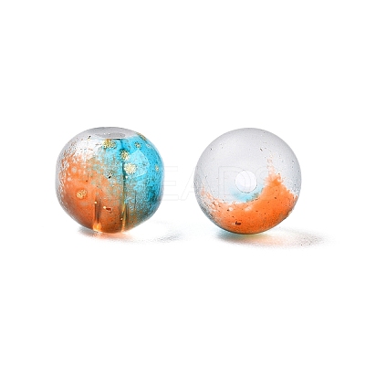 Frosted Baking Paint Glass Beads X1-DGLA-N005-8mm-10-1