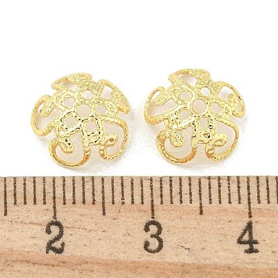 Rack Plating Brass Bead Caps FIND-T071-13G-01-1