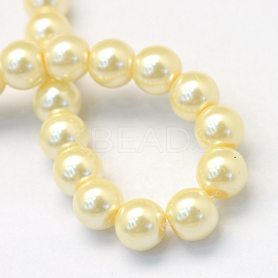 Baking Paint Glass Pearl Bead Strands HY-Q003-3mm-21-1