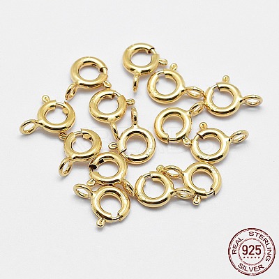 925 Sterling Silver Spring Ring Clasps STER-K167-076D-G-1