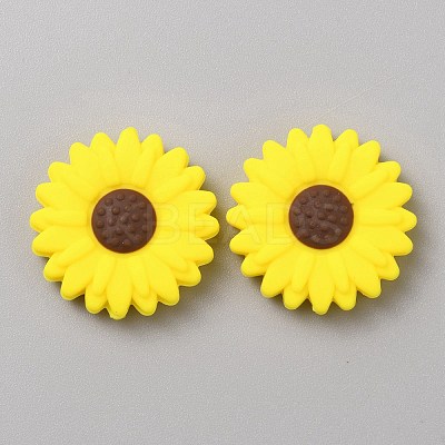 Daisy Food Grade Eco-Friendly Silicone Beads Set SIL-WH0008-49B-1