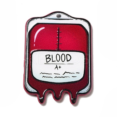 Double-sided Printed  Acrylic Pendants X-MACR-M022-03B-1