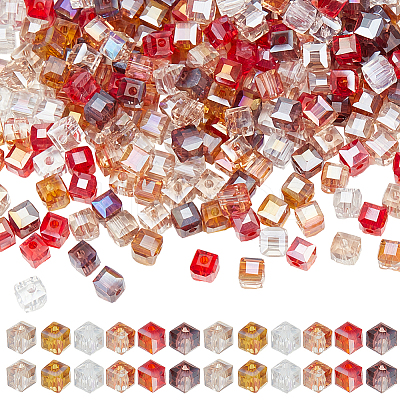 300Pcs 6 Colors Electroplate Glass Beads EGLA-SC0001-36C-1