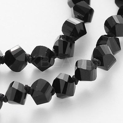 Twist Glass Beaded Necklaces NJEW-PH00661-1