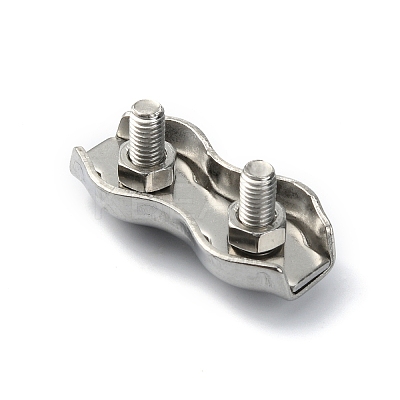 304 Stainless Steel Double 2-Post Cable Clamp LS-FIND-WH0050-16C-1