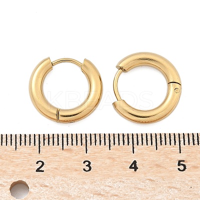 Ion Plating(IP) 304 Stainless Steel Huggie Hoop Earrings EJEW-F111-16mm-G-1