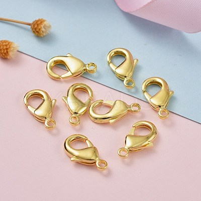 Brass Lobster Claw Clasps KK-903-G-NF-1