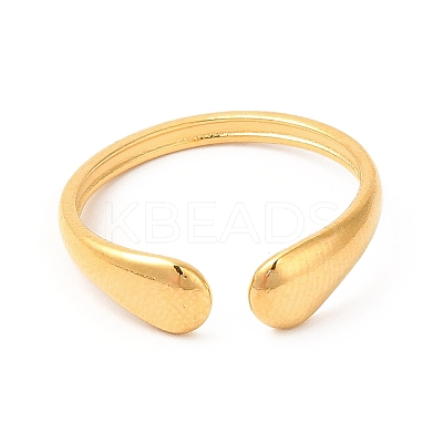 Ion Plating(IP) 201 Stainless Steel Open Cuff Ring LS-RJEW-E063-44G-1