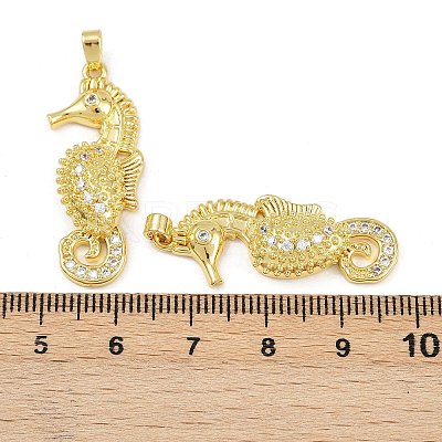 Brass Micro Pave Cubic Zirconia Pendants KK-F908-24G-1