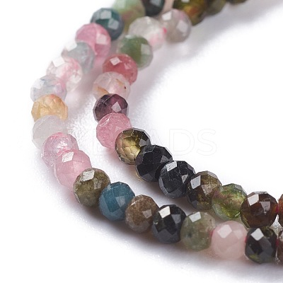 Natural Multicolor Tourmaline Beads Strands G-A026-C07-1