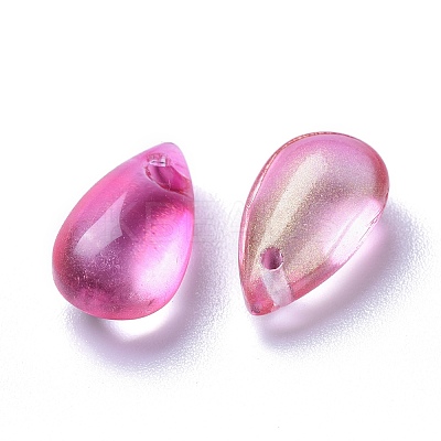 Transparent Glass Charms GLAA-O017-01B-1