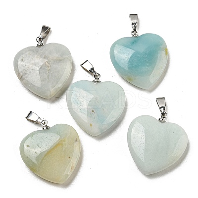 Natural Flower Amazonite Pendants G-G956-B74-FF-1